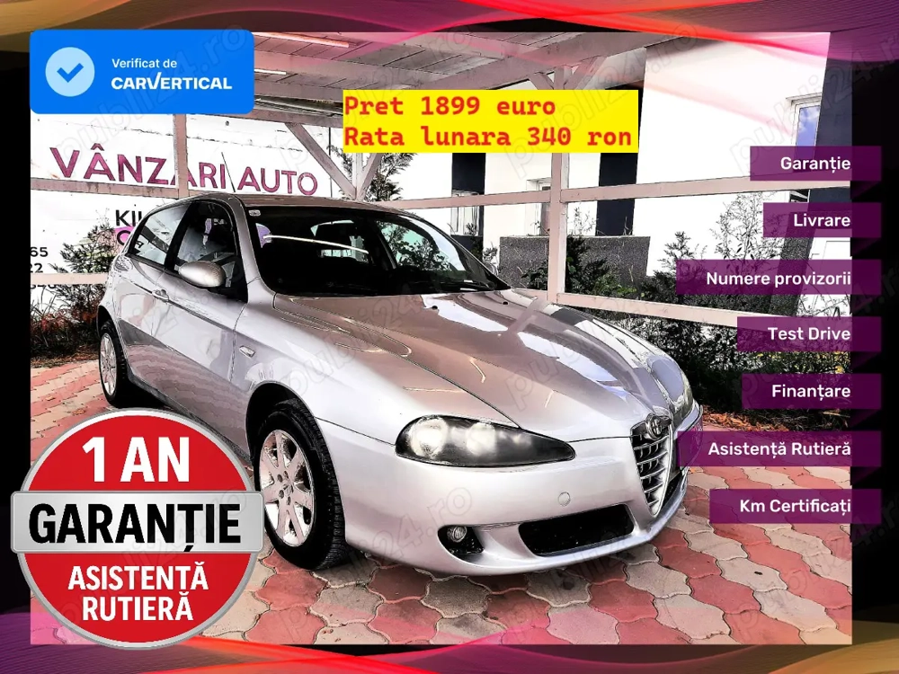 Alfa Romeo 147 SELECTIVE  An 2006  1.9 DIESEL Revizie ulei efectuata