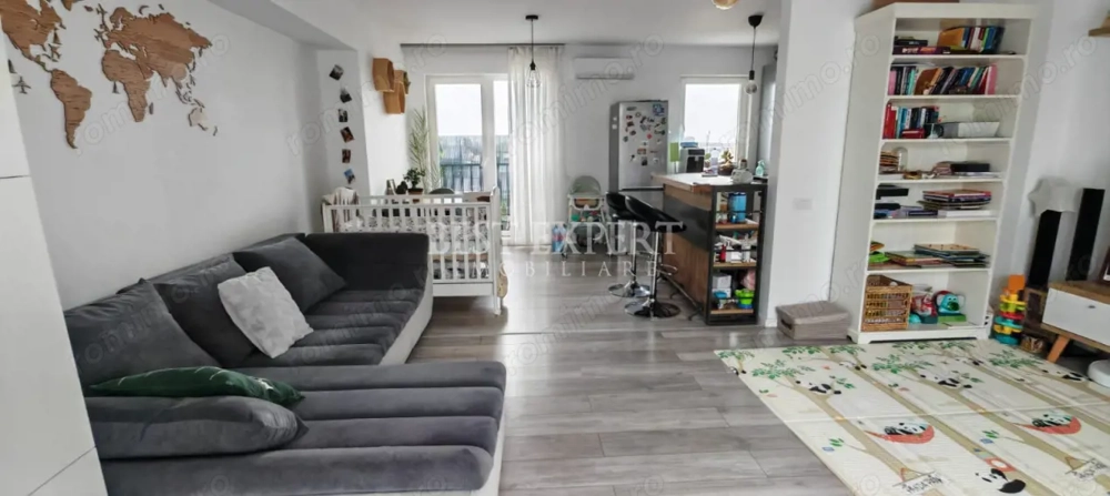 Apartament cu 2 camere, terasa spatioasa, complet mobilat-5 min STB