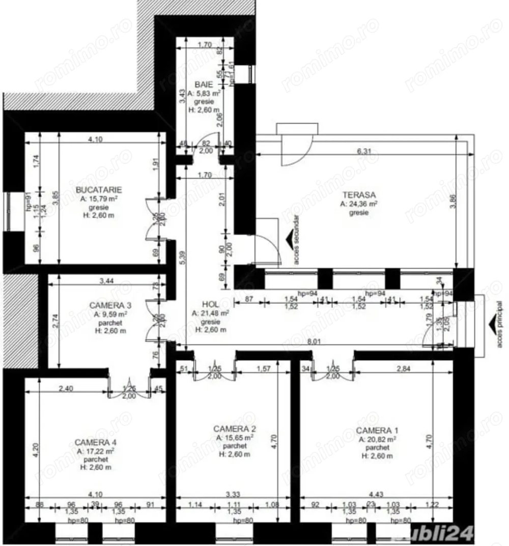 Casă Individuală 4 Camere Centrală Proprie Zona Chisoda 