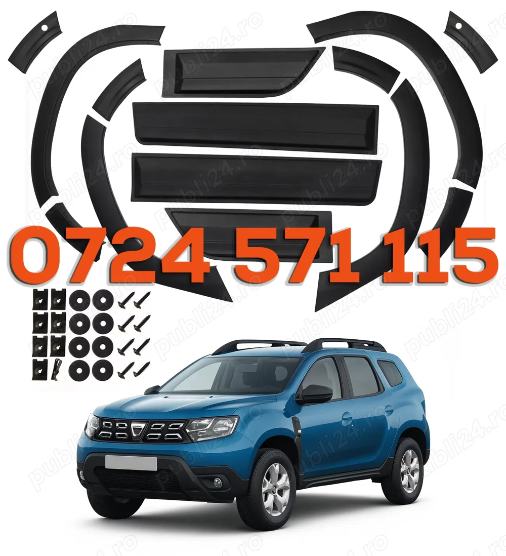 Kit complet bandouri laterale (aripi + usi) DACIA DUSTER 2 (2018-2023)
