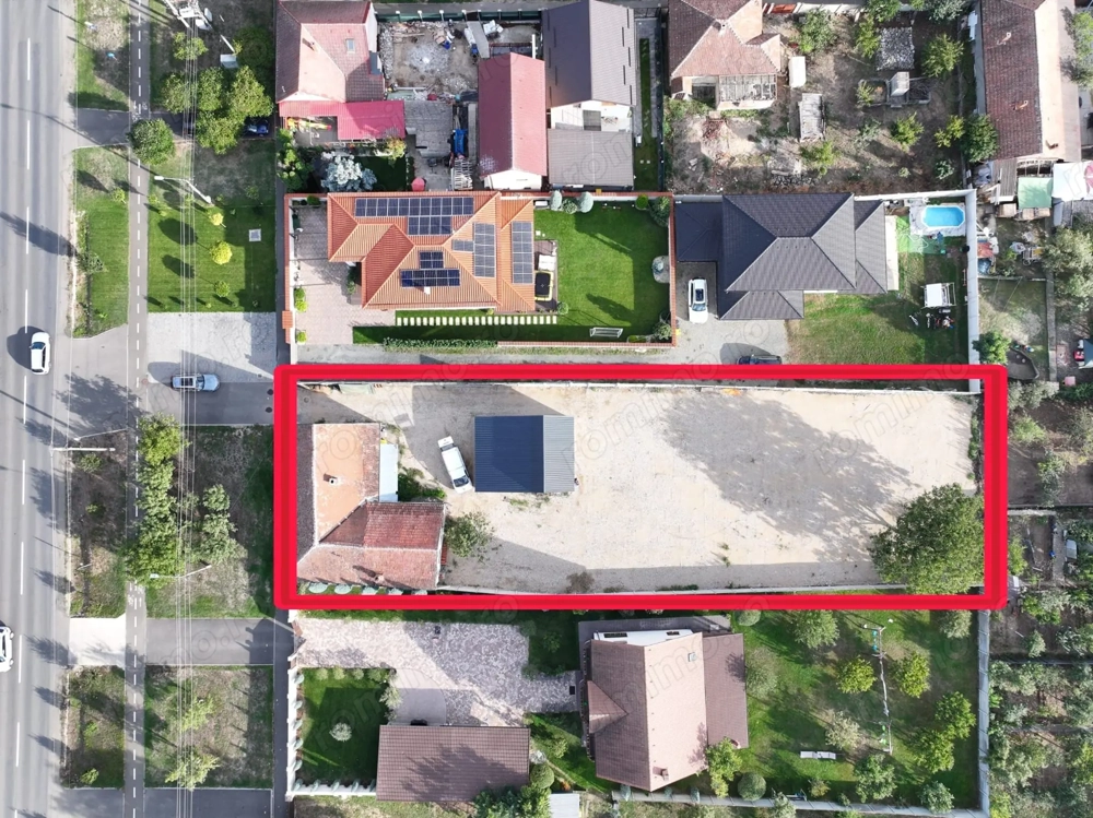 Teren 900 mp cu cladire de birouri pt depozit, parc auto,  centru logistic, etc