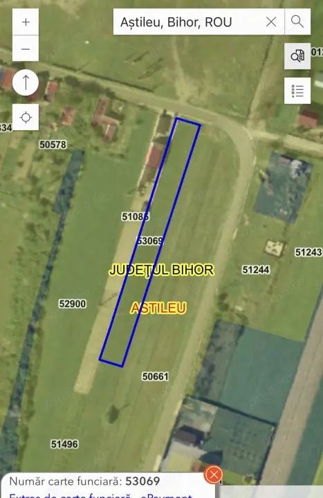 Teren intravilan de vânzare 2237 mp – Chistag, com. Aștileu