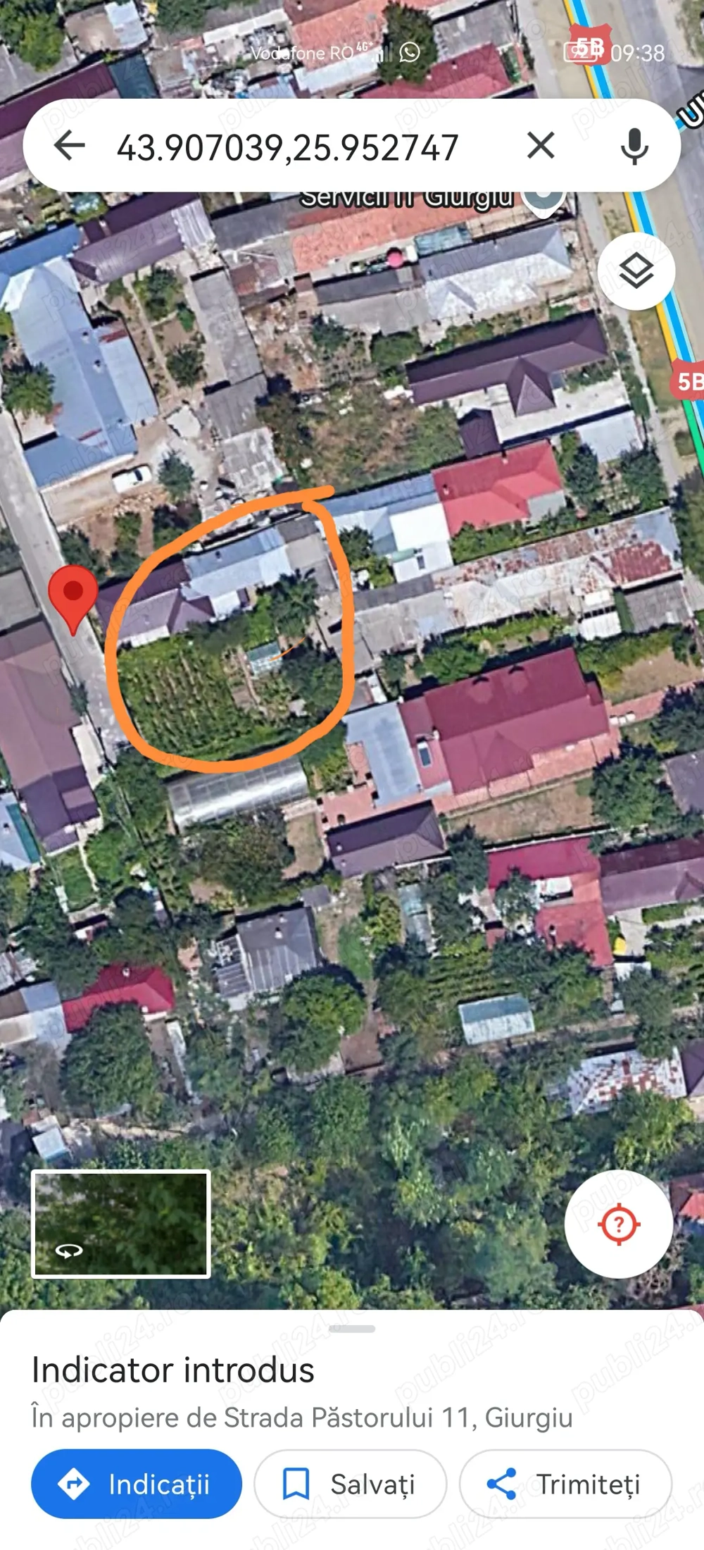 Casa de vanzare, curte 500mp.