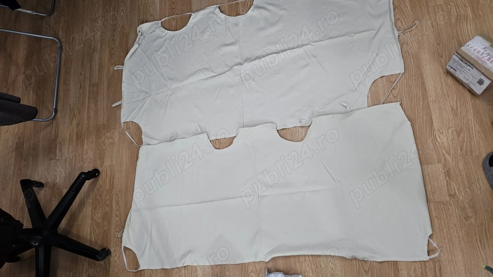 Husă scaune mașină T-Shirt alb pentru bancheta spate