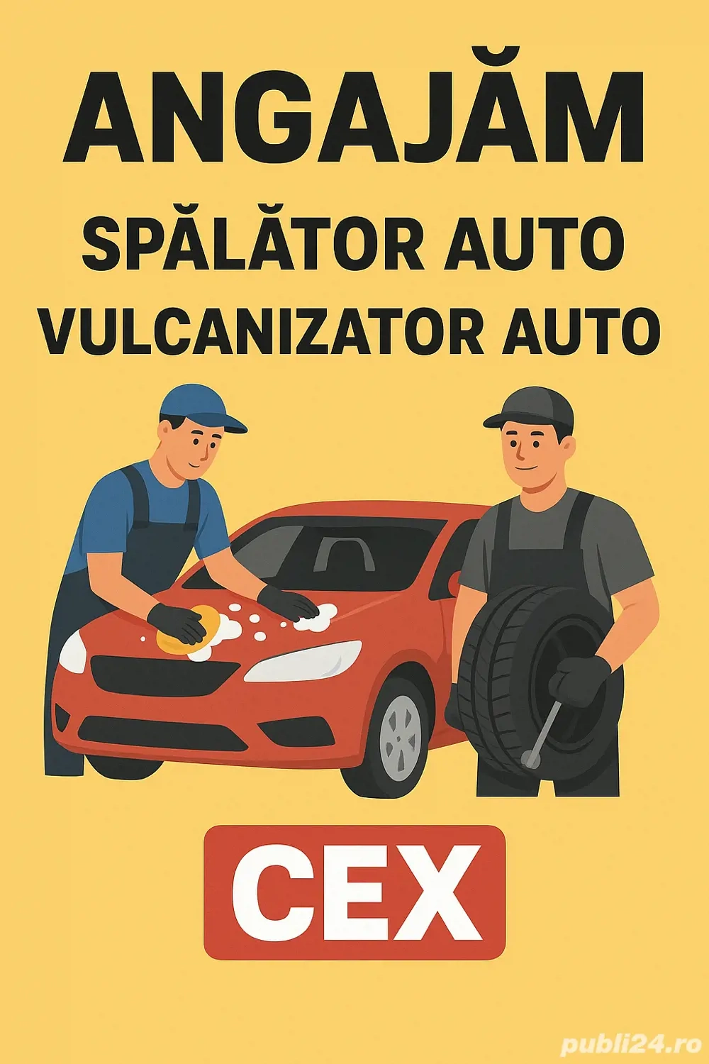 Angajez spalator auto vulcanizator auto Angajez spalator auto vulcanizator auto