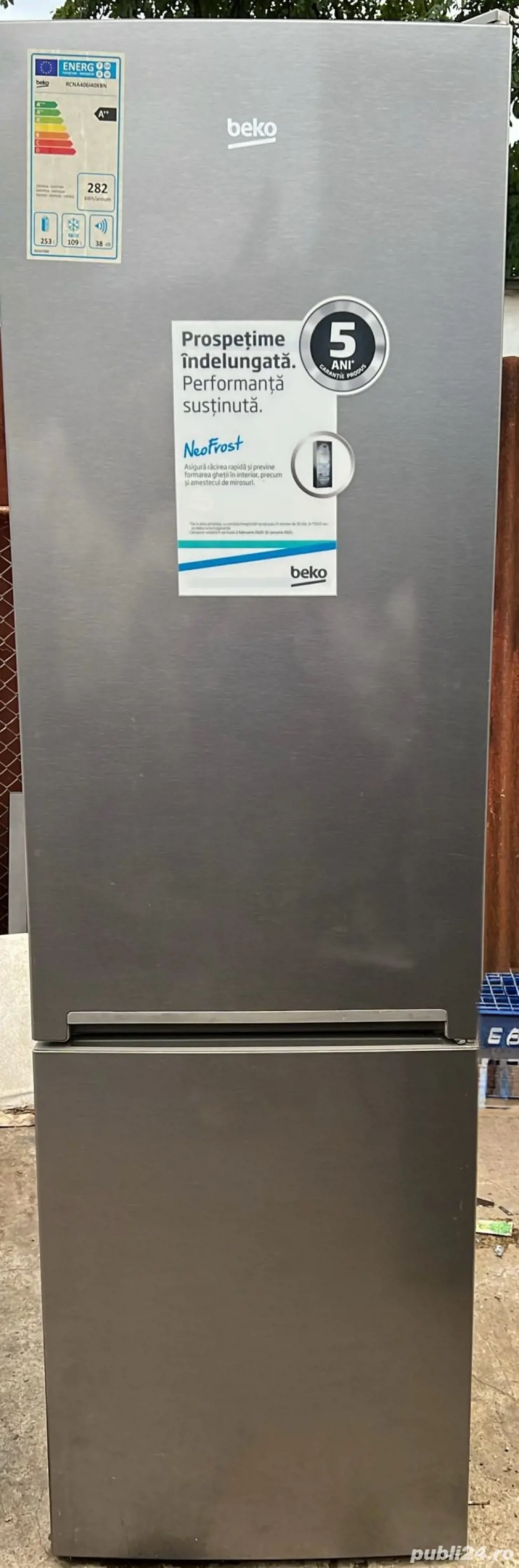 Beko RCNA406I40XBN, 362 l, NoFrost, NeoFrost, SmoothFit, Inox, H 202 cm