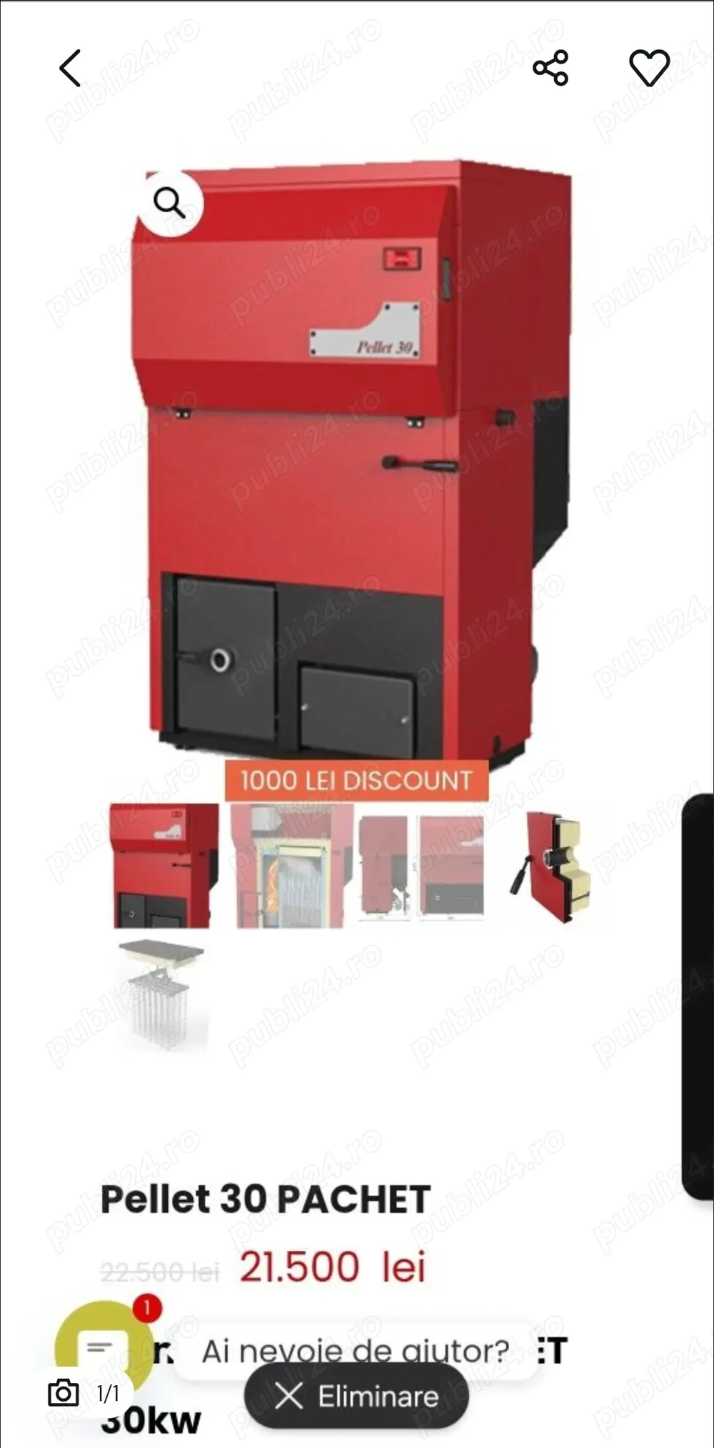 Vand centrala pe peleti