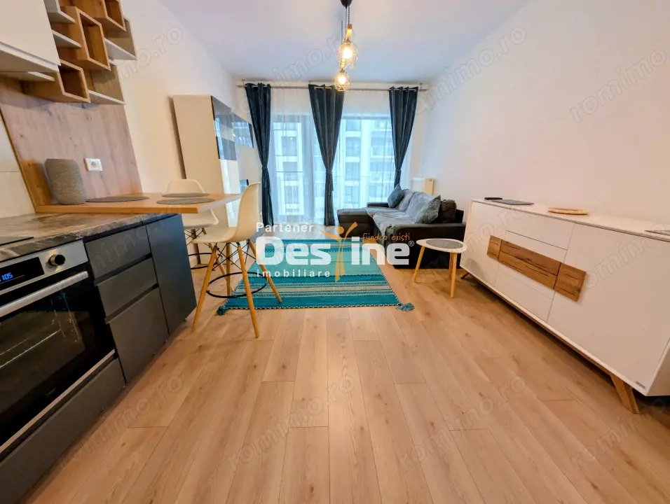 Apartament modern 2 camere + loc de parcare + boxă mobilat utilat Silk District