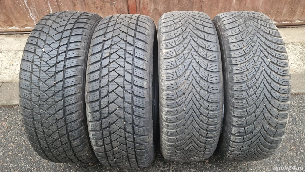Set Patru Anvelope Cauciucuri M+S iarnă 205 55 R16 Doua Dot. 2023  Două Dot 2022 În stare bună fără 