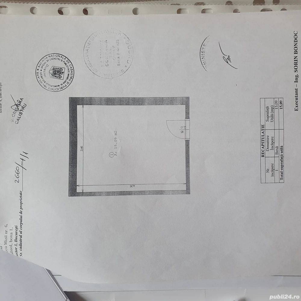 Proprietar - Vând boxa de 15.09 mp