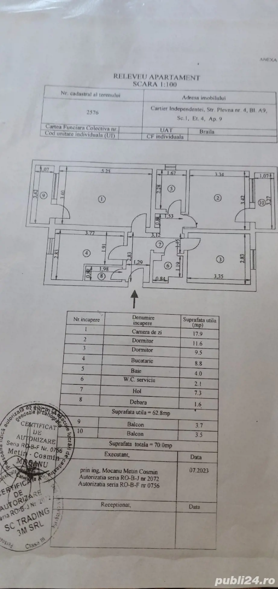 3 camere ultracentral 