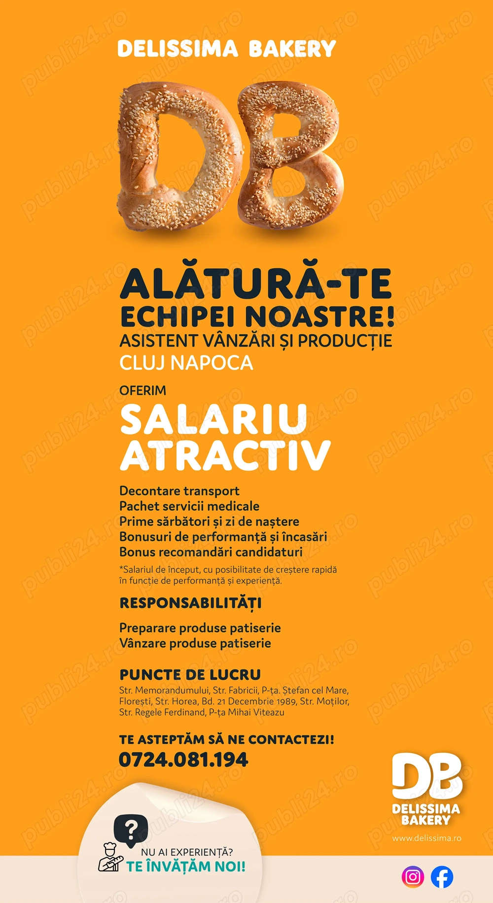 Lucrator comercial covrigarie Delissima Bakery