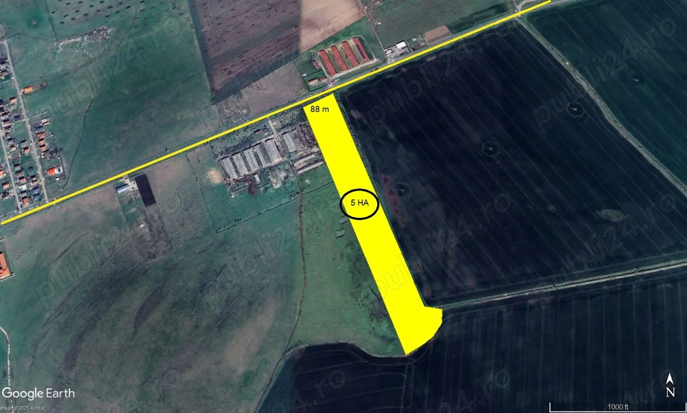 teren neproductiv - 5 ha Horia, com. Vladimirescu