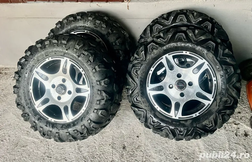 Vând 4-Roți Atv R-14 (4x110) TOPrims in 2 marimi: Anvelope CST 26-11-14, ATLAS 26-9-14 CFmoto,Linhai