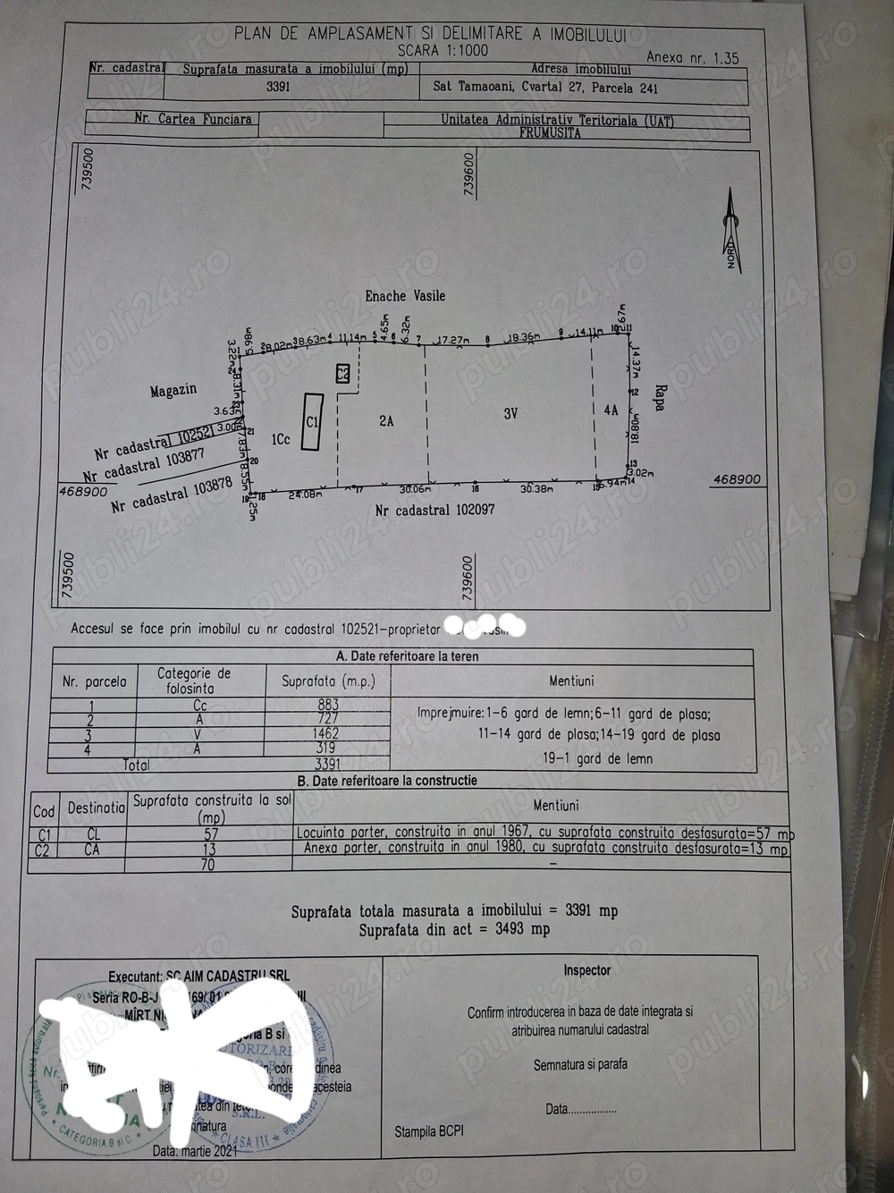 Vând schimb casă tămăoani 