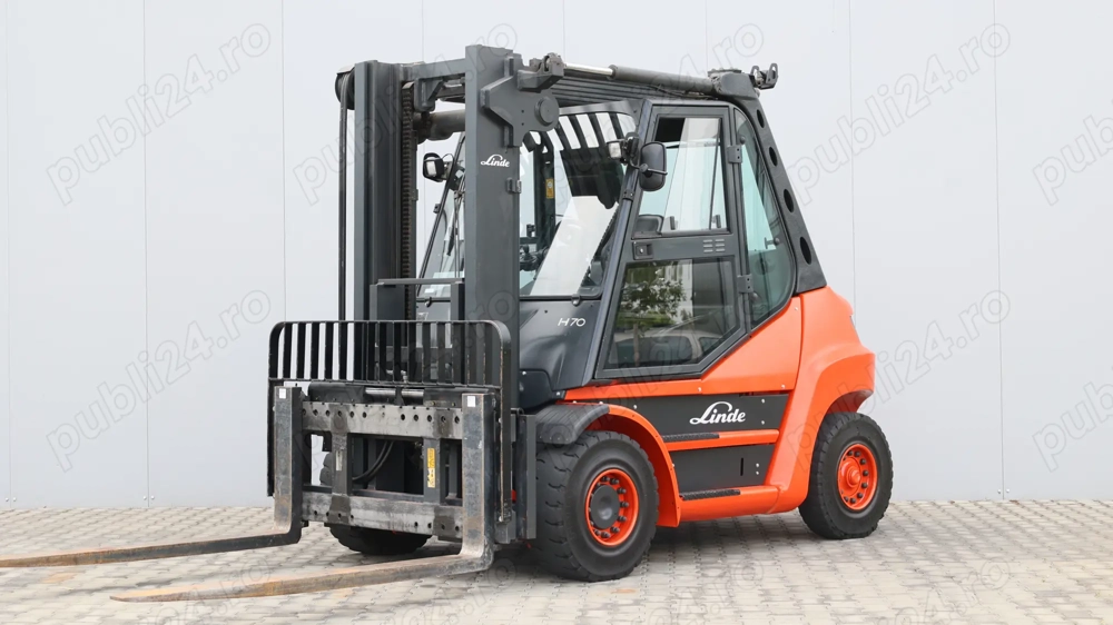 Linde H70D Capacitate de încărcare 7.000 kg, Catarg Duplex, Diesel