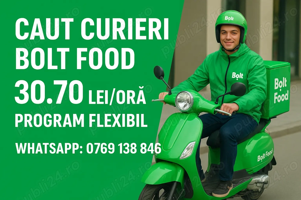 Angajam curieri bolt food Bucuresti