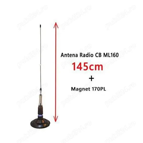 Antena Statie Radio CB Megawat PNI Storm Avanti + Baza Magnet si Cablu Antena Statie Radio CB Megawat PNI Storm Avanti + Baza Magnet si Cablu