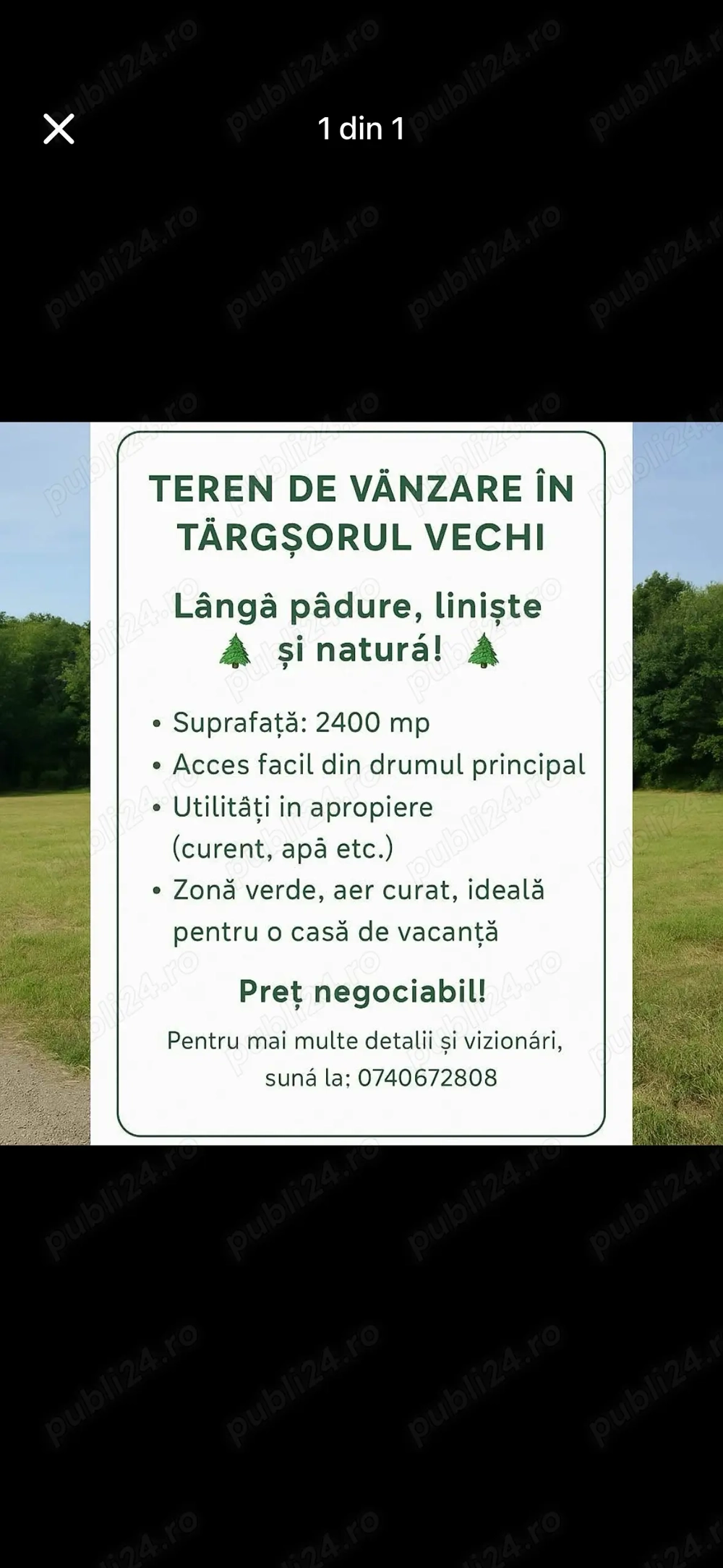 Teren de vanzare in Targsorul Vechi, 15 min de Ploiesti