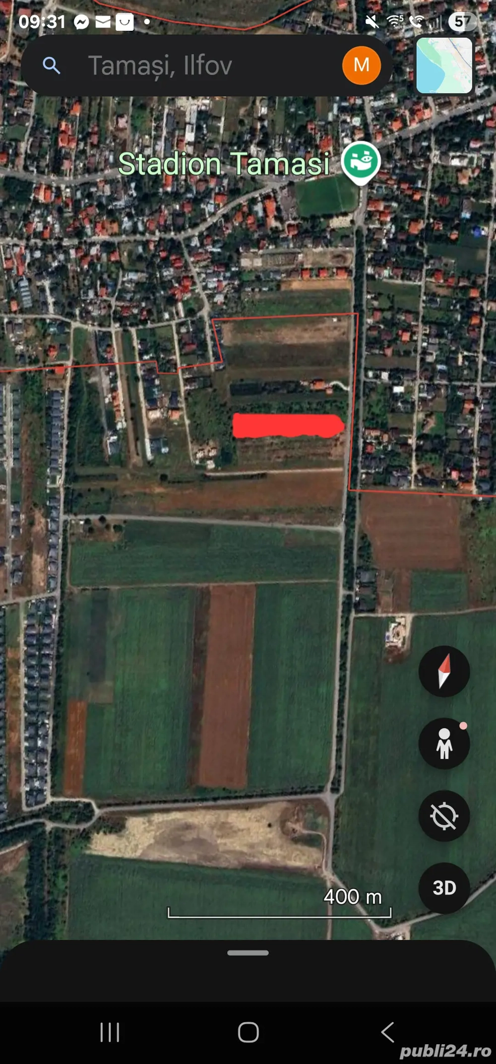 Teren de vânzare-Corbeanca-Tamasi 