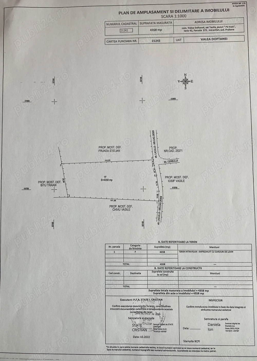  Teren superb de vânzare   Valea Doftanei -Pensiunea ATRA