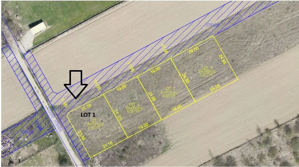  Teren intravilan – 4 loturi disponibile | Lugoj, Strada Crișan