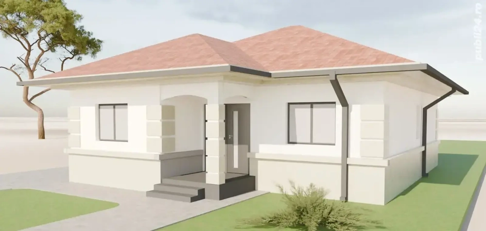 Vand casa individuala pe parter, teren 640 mp in Mosnita Noua