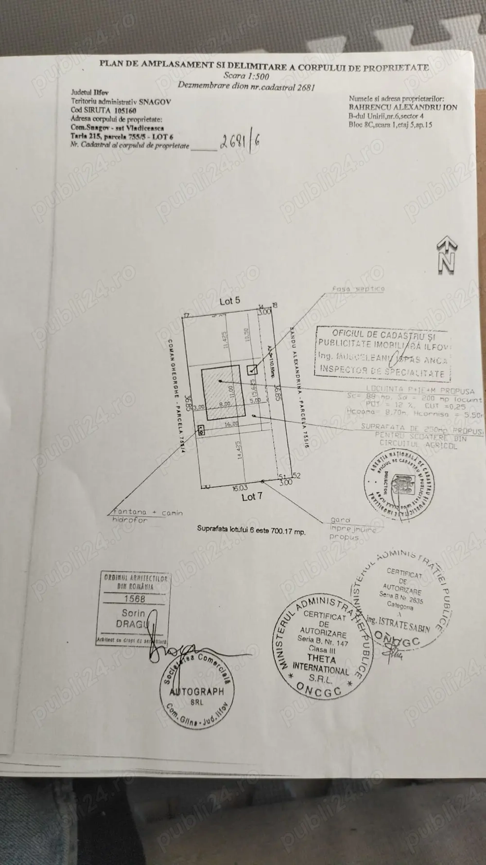 Teren Vladiceasca Snagov 700 mp pentru incarcator frontal 