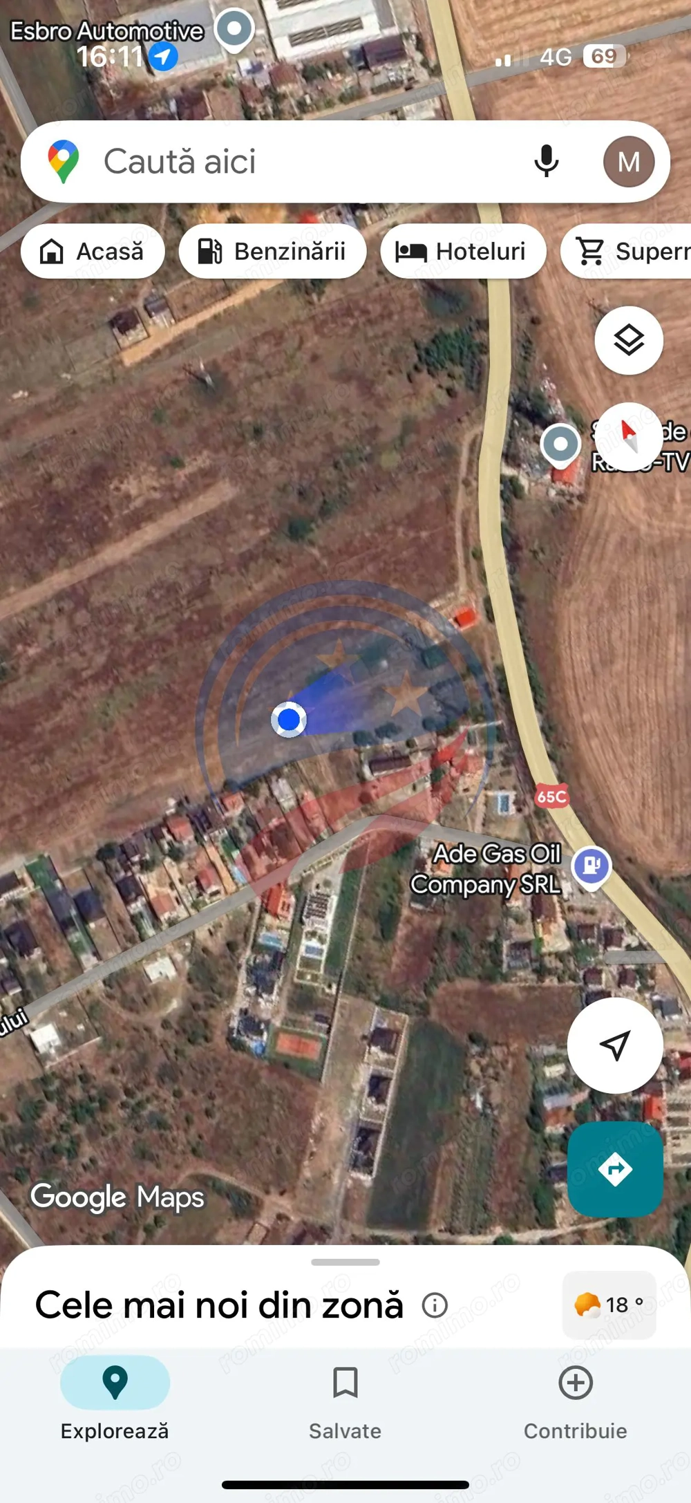 Teren 1824 mp de vanzare/Craiova/Simnicul de Jos