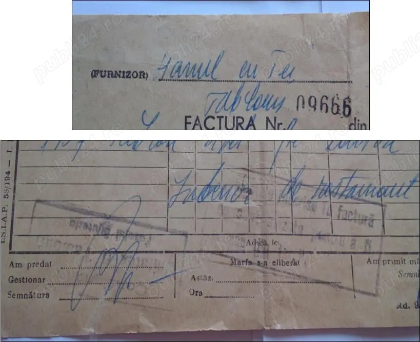 Chitanta, din 1973, de cumparare tablou