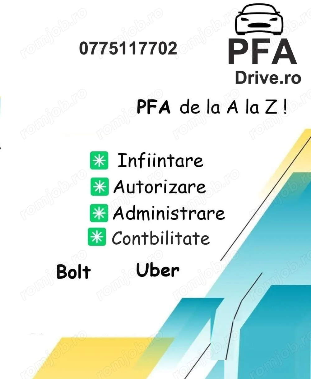 INFIINTARE PFA - Uber - Bolt - Contabilitate