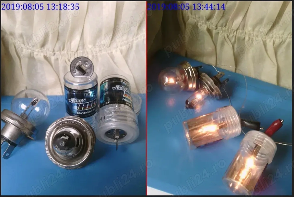 Becuri auto Xenon si Halogen soclu metalic H1 si H4