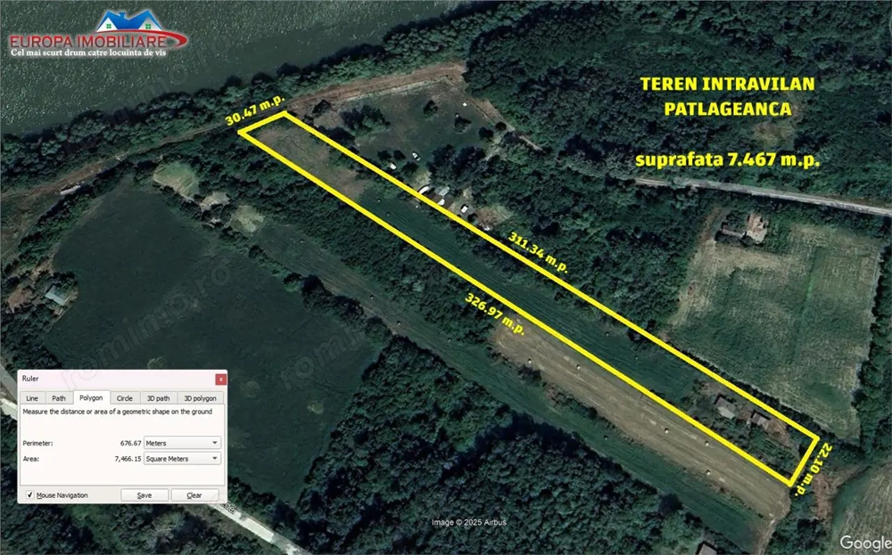 Teren de vanzare localitatea Patlageanca  judetul Tulcea