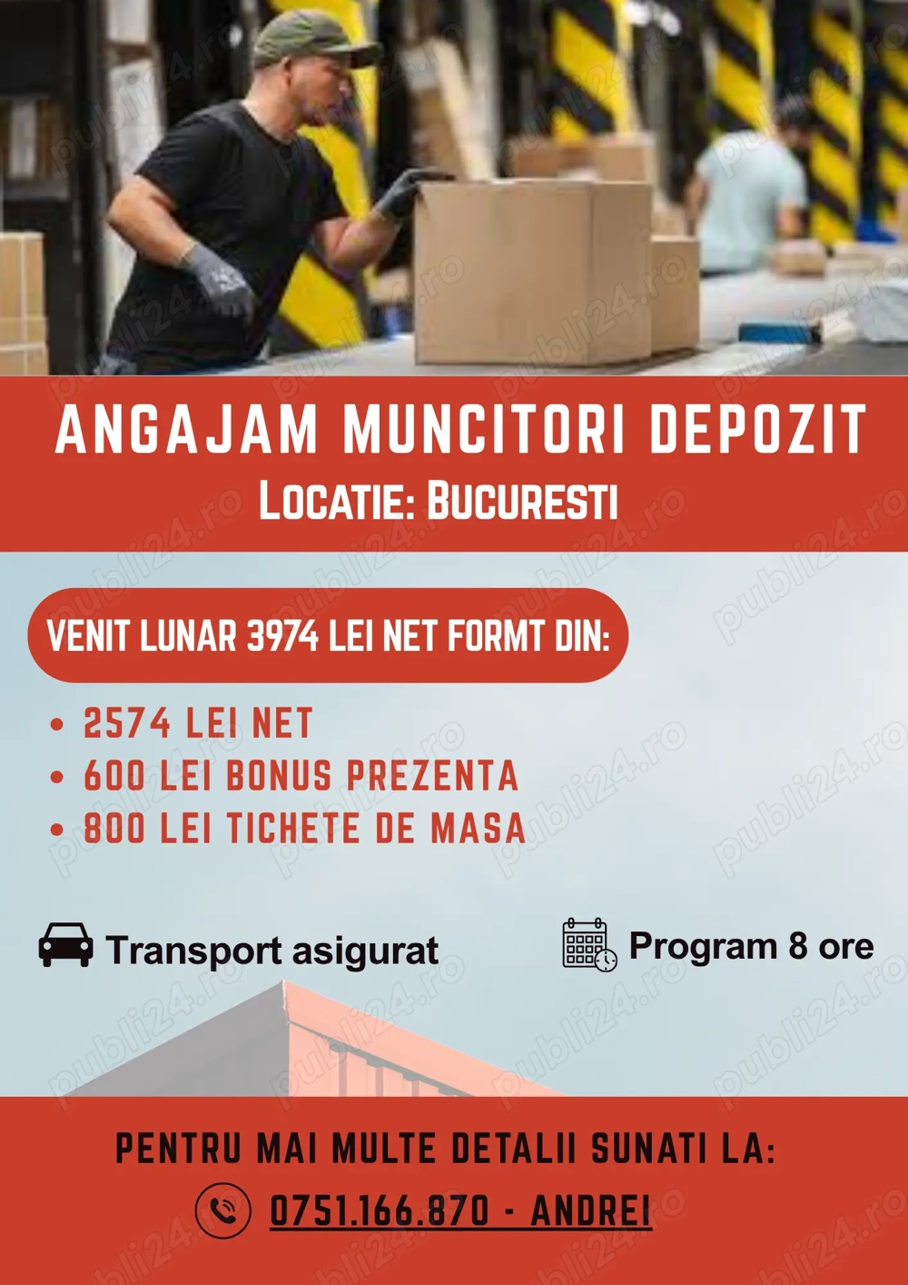 Manipulant marfa  - Depozit colete