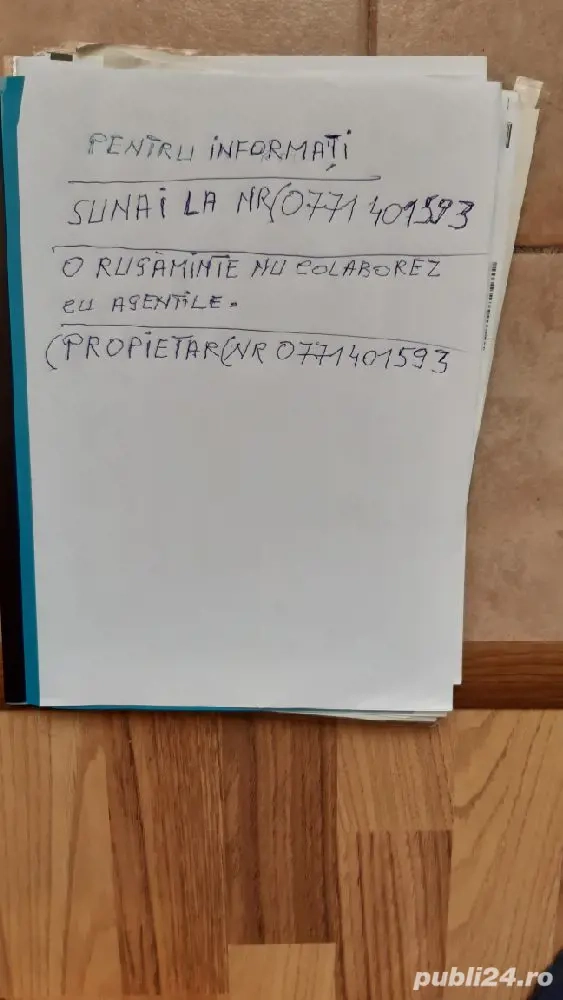 PROPIETAR VIND GARSONERA ET 1  FRAIDOR  STR POLONA  TIMISOARA    TEL TRECUT IN POZE   