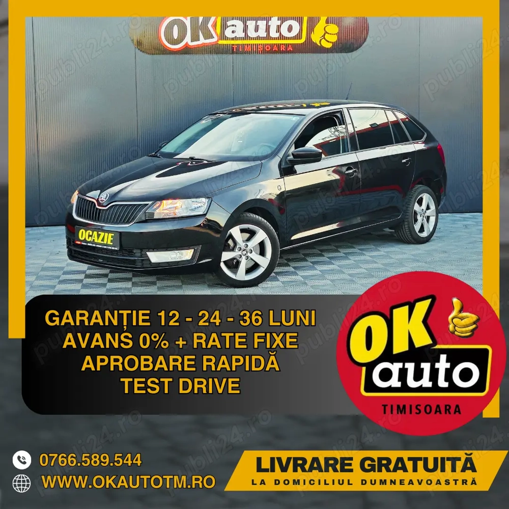 Skoda Rapid - cutie AUTOMATA - 1.6 diesel - 90 c.p. - 2014 - euro 5