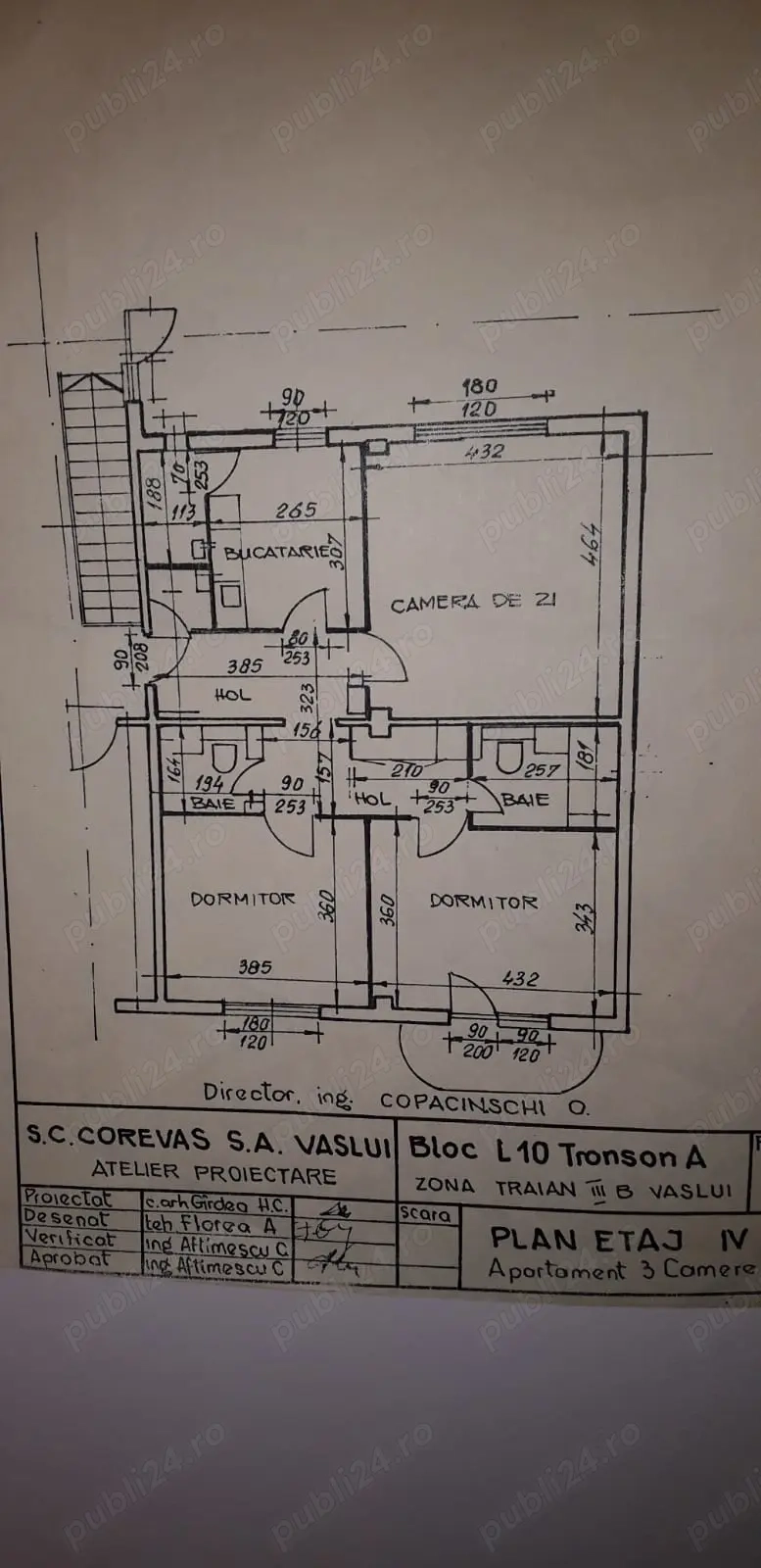 Vând apartament 3 camere ultracentral  Vând apartament 3 camere ultracentral