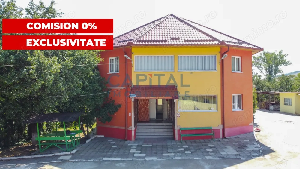 Cladire de birouri+teren intravilan, 10.000 mp, Imprejmuit+ drum privat, Dej