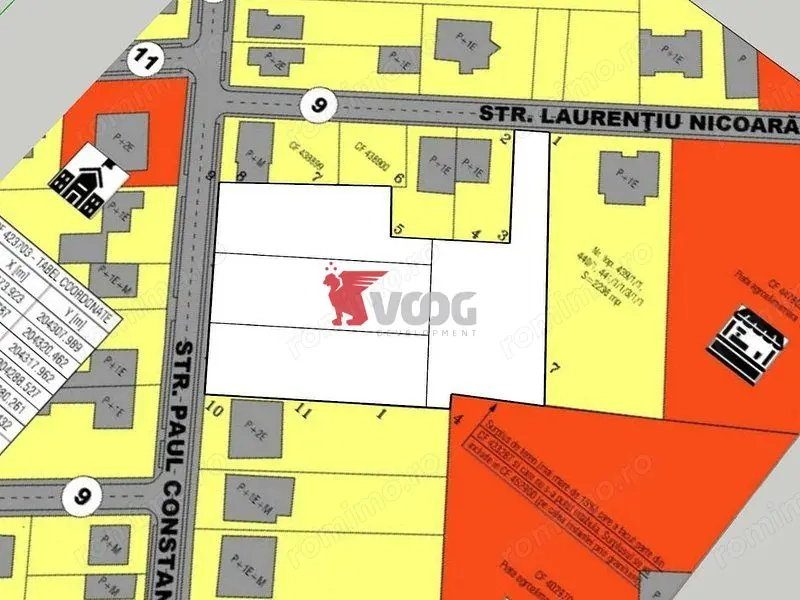 Teren intravilan de vanzare zona Piata Aurora/ Piata Flavia