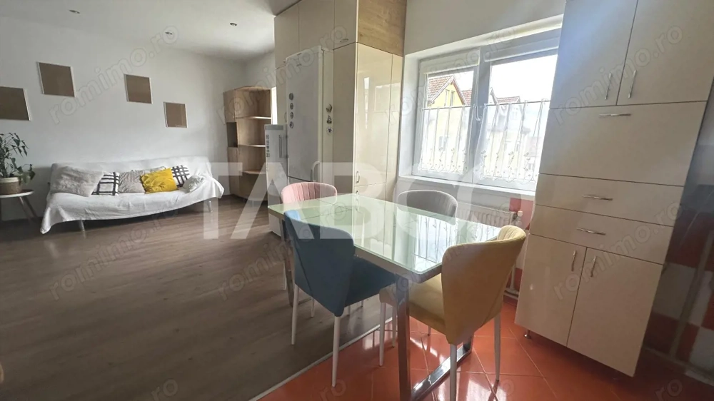 Apartament la mansarda 80 mpu mobilat utilat zona Rahovei Sibiu