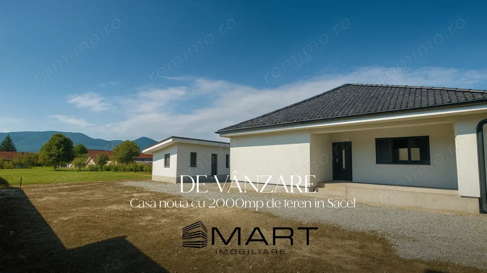 Casa noua Sacel 142 mp, teren 2000 mp, priveliste munti si acces direct Sibiu