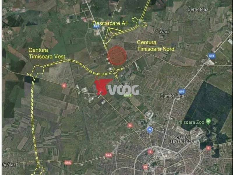 Teren industrial/ servicii de vanzare in Timisoaram, Calea Aradului