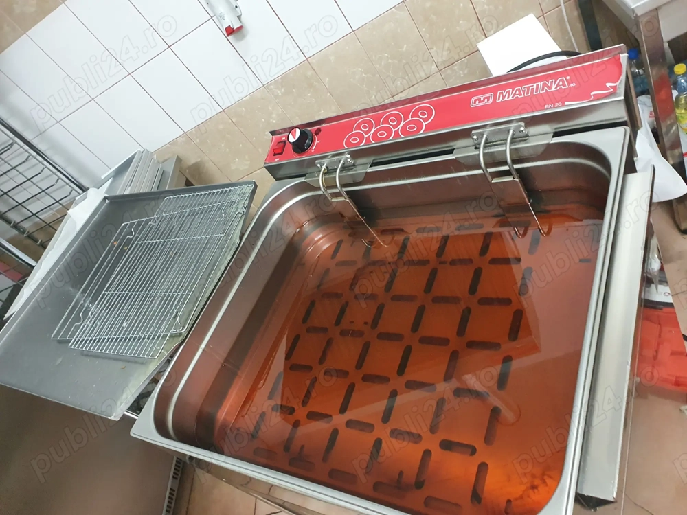 Vand prajitor profesional pentru gogosi cu dospitor MATINA, cuva 20 L - utilizat