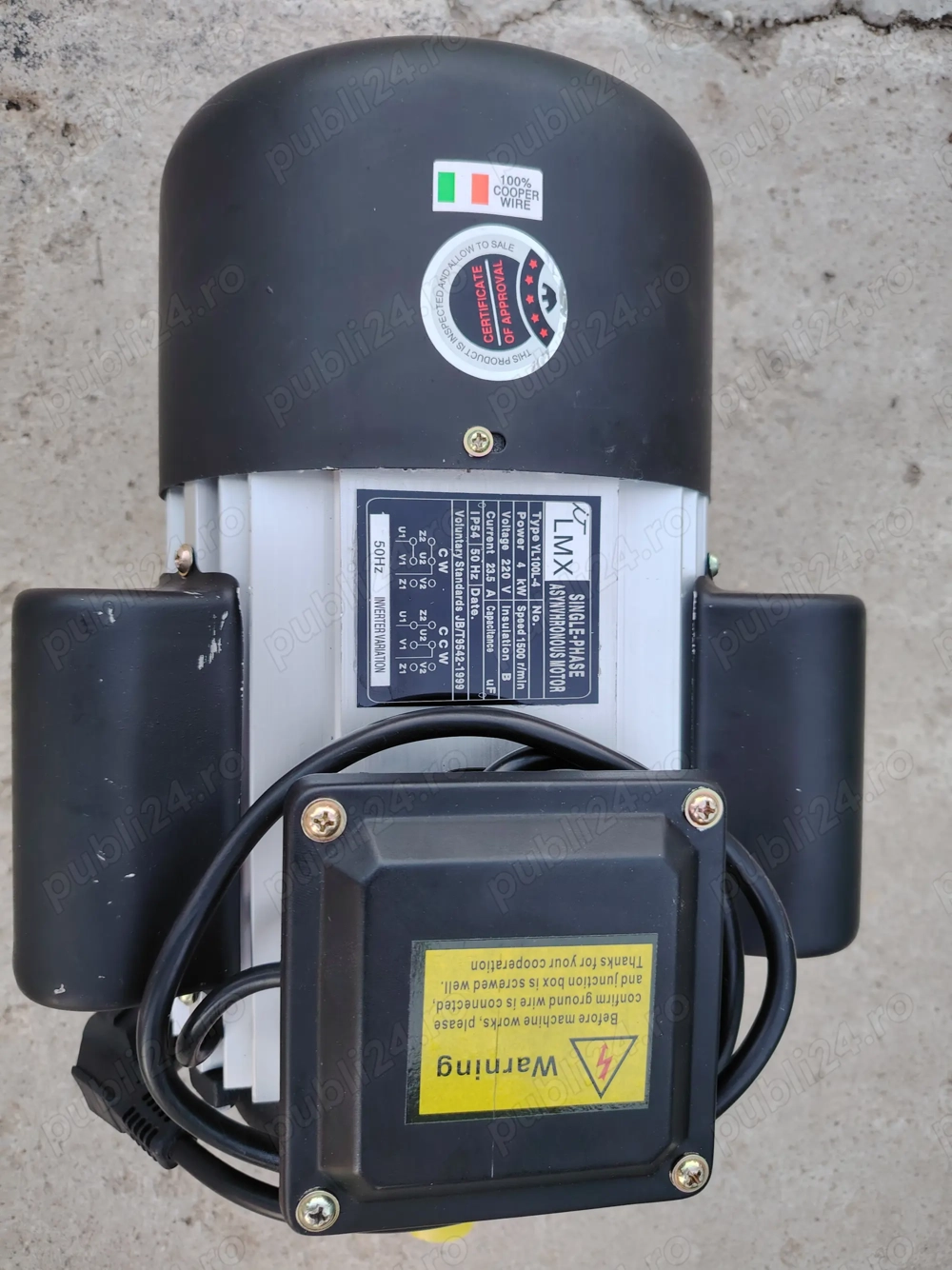 Motor electric Lmx inverter 5.5 kw pentru orice tip de elevator pe 380 v