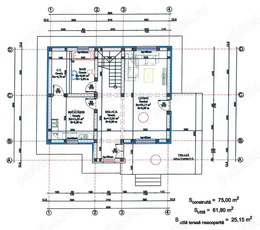 Casa parter cu Mansarda la 3km de Vaslui, strada asfaltata