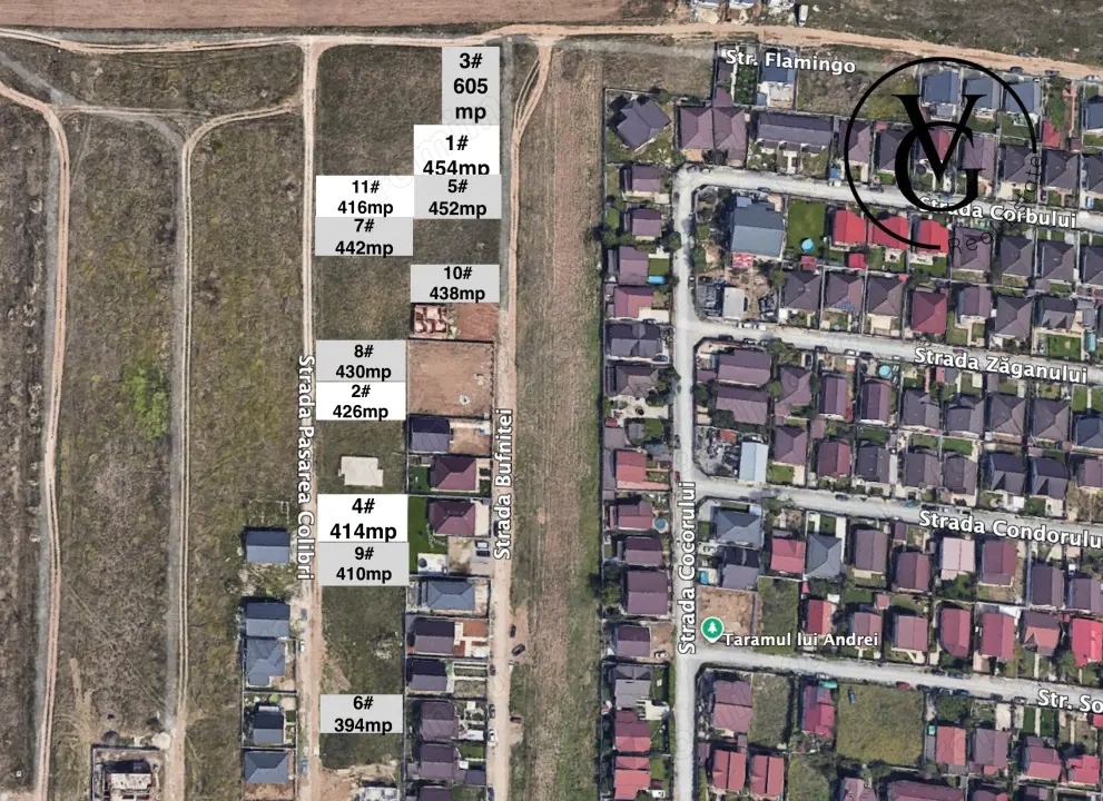 Parcele Pantelimon | intre 394-605mp | uitilitati | P+1+M