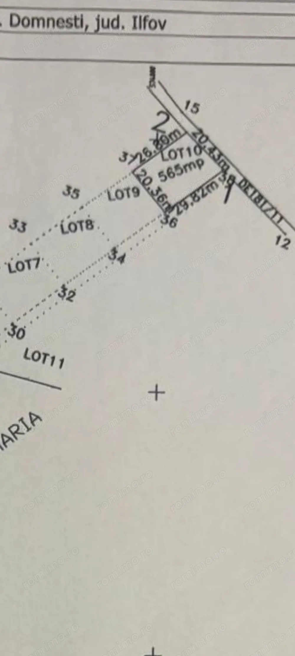 Teren intravilan in Domnesti 565 mp.