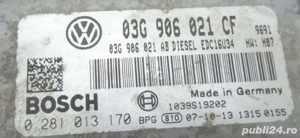 ECU Calculator motor Volkswagen  Eos 2.0TDI
