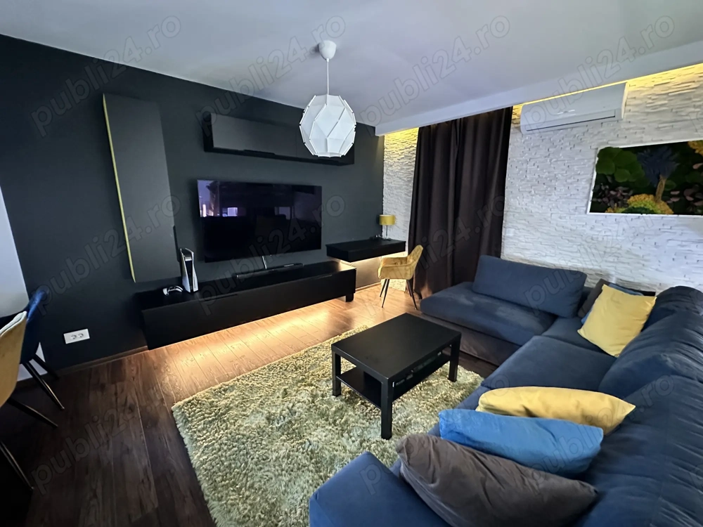 Apartament 2 camere, 2 bai, terasa privata, mobilat complet, British School