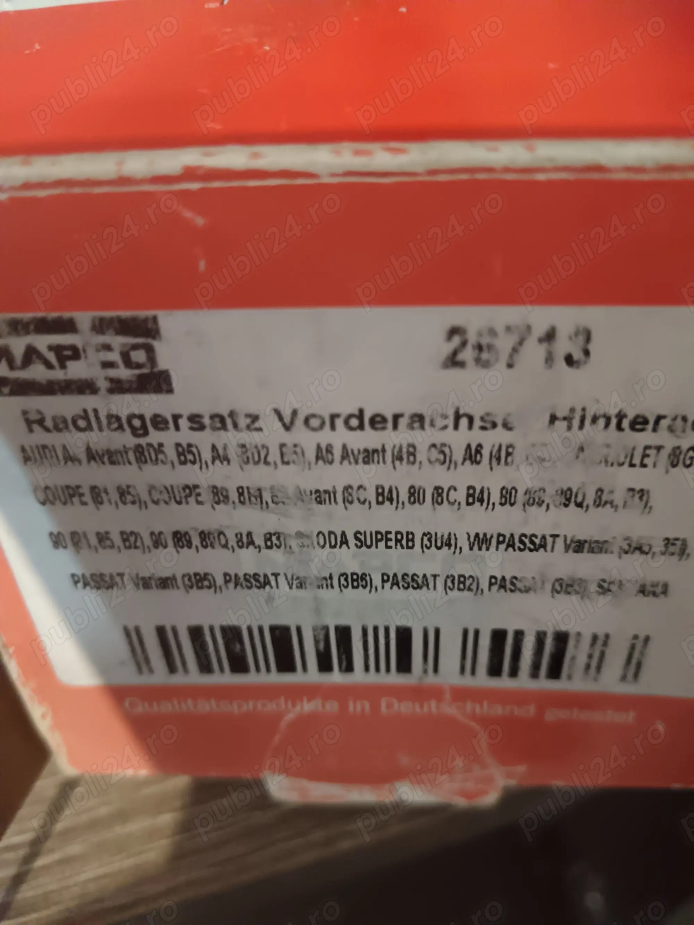 Rulment roată vw passat, Audi, marca Mapco